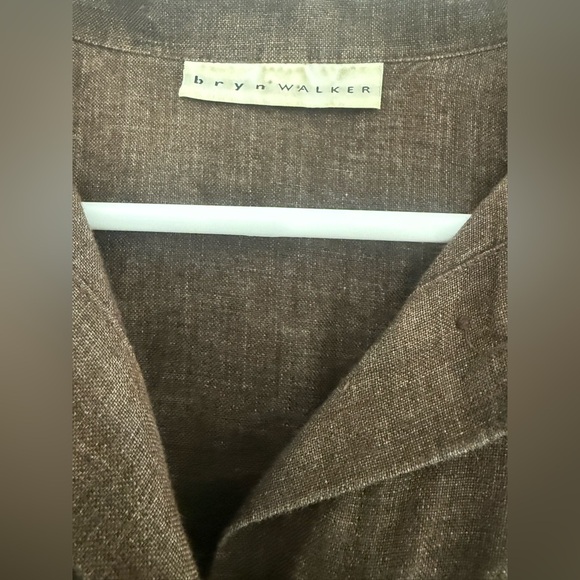 bryn walker Danuta linen duster jacket oversized lagenlook size medium - Picture 3 of 6